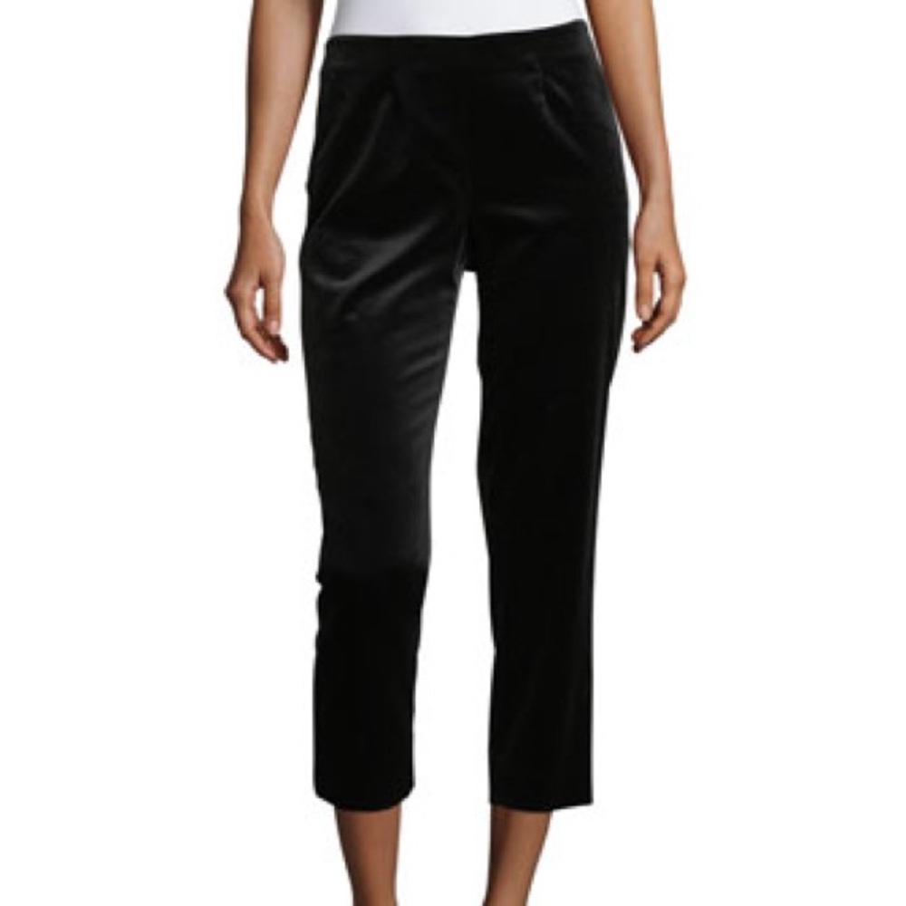 Piazza Sempione Audrey luxe deep blue velvet crops